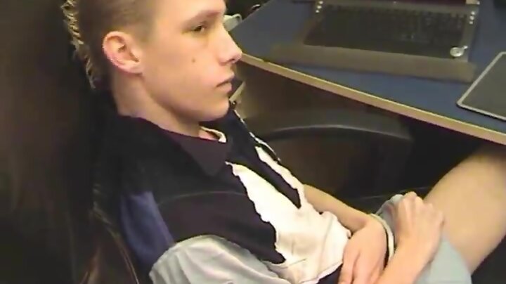 Teenage gay manages to spunk on cam.