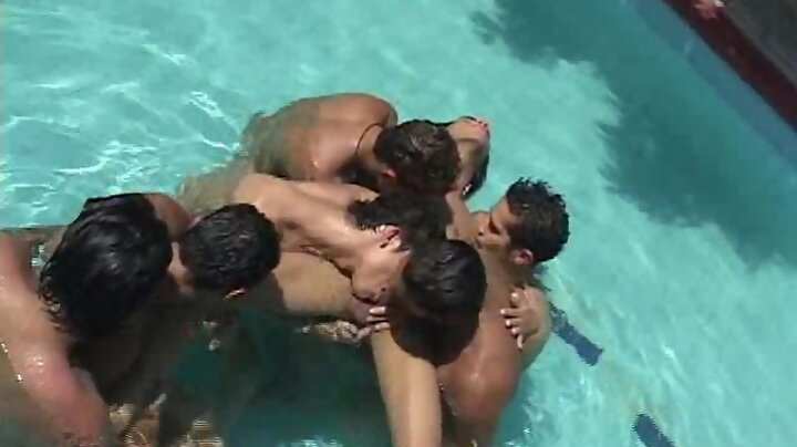 Gay Latin orgy outdoors