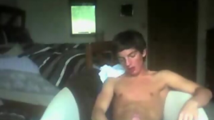 Webcam boy strokes out load