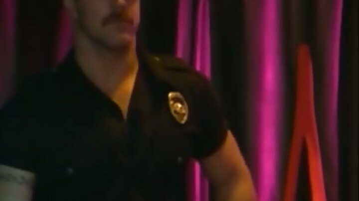 Police Man with Two Men