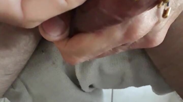 Sticking a lot of needles in the back of my cockhead and bursting up in the end