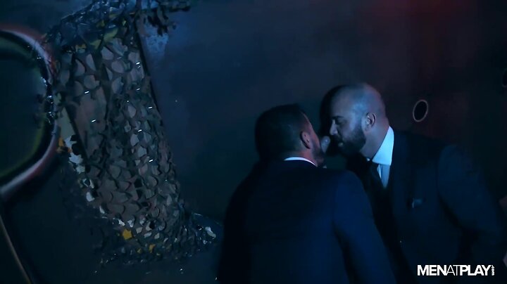 Glory hole fun! hot fuck in suits