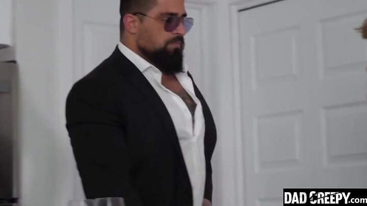 Papa teaches his step son a lesson about fooling around with strangers adrian