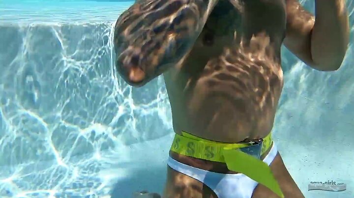 Trio fun under the sea: teens in speedos explore an underwater triple with scuba gear triple boyz speedo underwater scuba