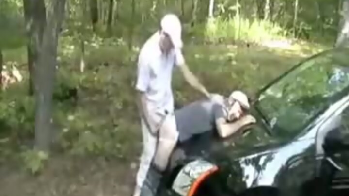 Drilled me over the bonnet of his car. HOT!