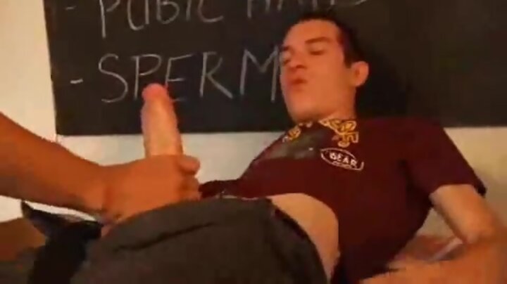 Boy raw anal in classroom